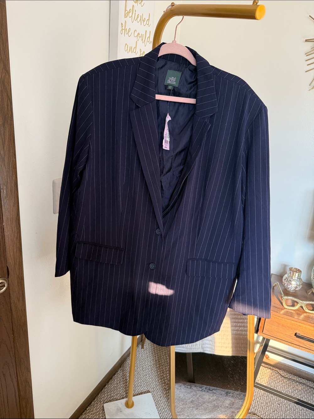 wild fable Navy Pinstripe Blazer